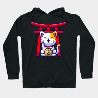 Cute Lucky Cat Cartoon Hoodie